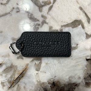 Coach Pebble Grain Leather Hang Tag